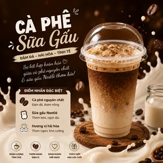 Hình ảnh Cà phê sữa gấu