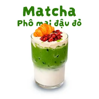 Hình ảnh Matcha phô mai đậu đỏ