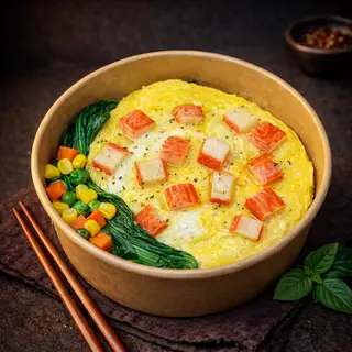 Hình ảnh Mì trứng phủ thanh cua