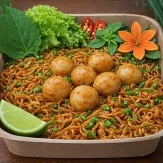 Hình ảnh Mì trộn cá viên