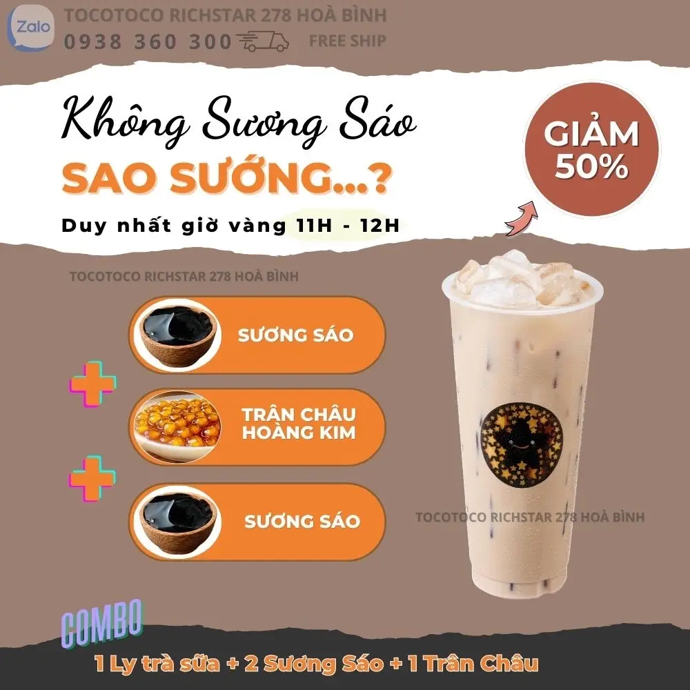 Hình ảnh Combo Không Sương Sáo Sao Sướng 1