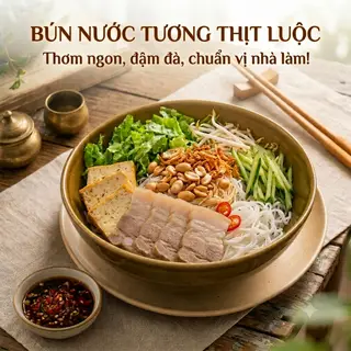 Hình ảnh Bún nước tương thịt luộc