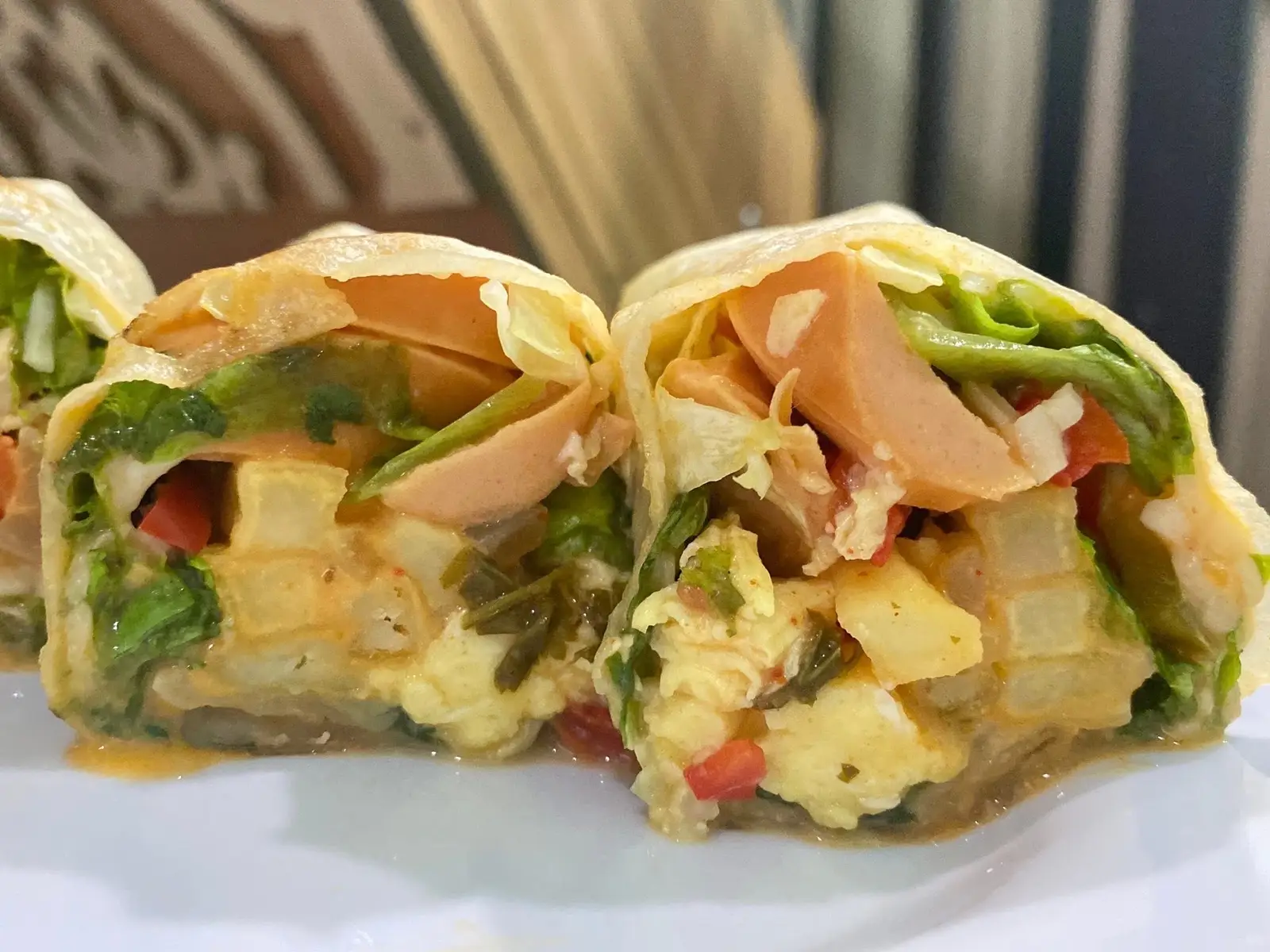 Hình ảnh Tacos xúc xích trứng phô mai
