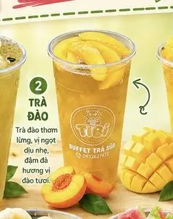 Hình ảnh trà đào - ly 500ml