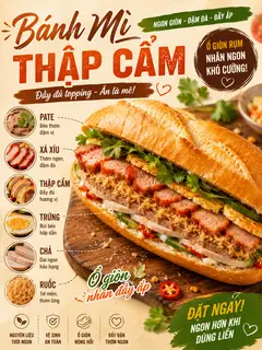 Hình ảnh Bánh mì xá xíu