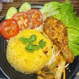 Hình ảnh Cơm gà xối mỡ