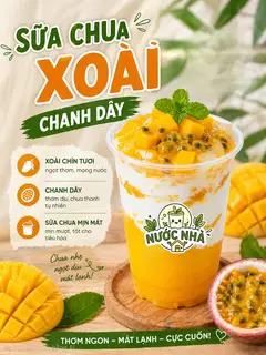 Hình ảnh Sữa chua xoài chanh dây