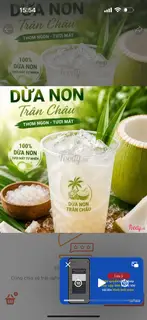Hình ảnh nước dừa trân châu dừa non