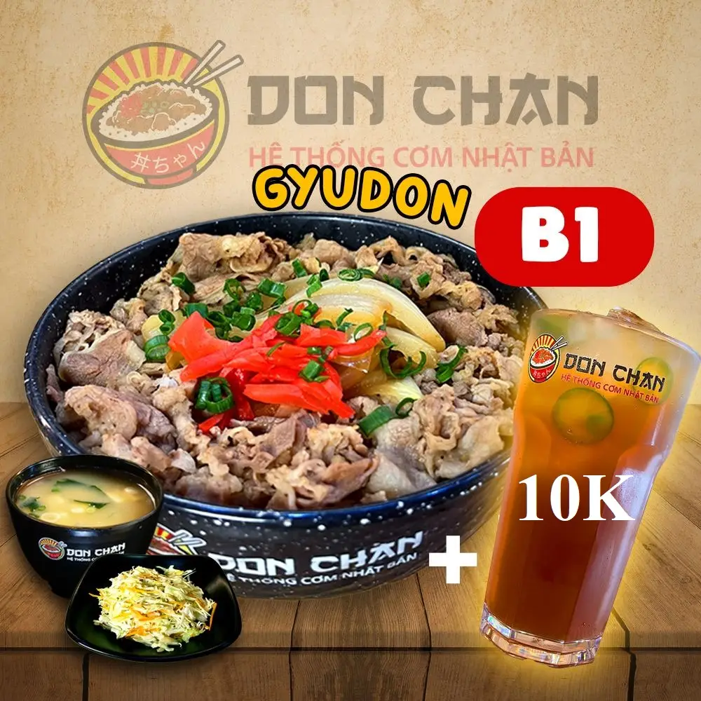 Hình ảnh Combo Bò Hầm Gyudon + Trà Quất Nha Đam Chỉ 10k