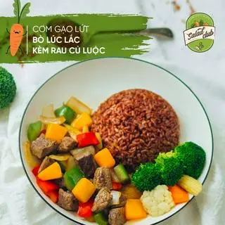 Hình ảnh Cơm lứt bò lúc lắc BBQ