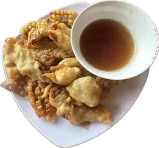 Hình ảnh Gà chiên chấm sốt chua ngọt
