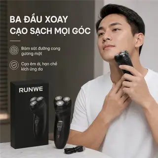 Hình ảnh Máy cạo râu điện 3 lưỡi Tiện Dụng, Bền Đẹp, Dễ Sử Dụng