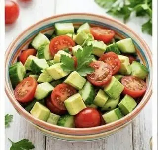 Hình ảnh salad - dưa leo - cà chua-bơ 
