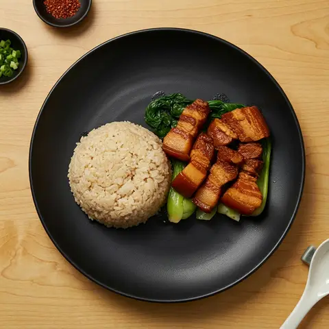 Hình ảnh Cơm Kho Thịt Ba Chỉ - Braised Pork Belly Rice