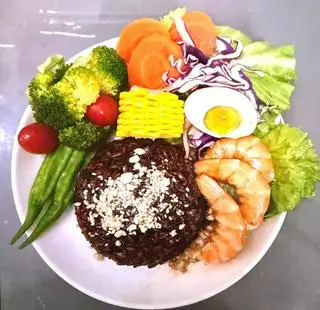 Hình ảnh Cơm gạo lứt - tôm sốt teriyaki