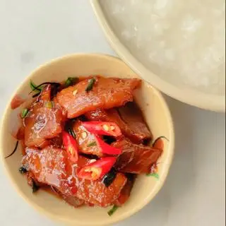 Hình ảnh Cháo trắng - Thịt kho tiêu