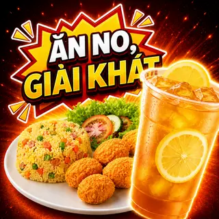 Hình ảnh Cơm Đảo Gà Rán + Nước (1 Người)