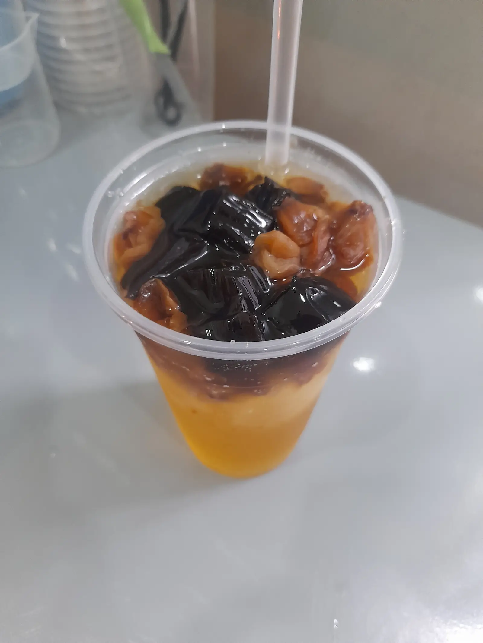 Hình ảnh Trà lài nhãn nhục, sương sáo/ Jesmine tea longan, grass jelly