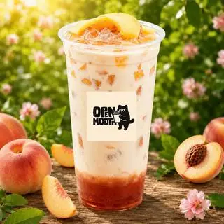 Hình ảnh Trà Sữa Đào Thạch Dừa Đào 700ml
