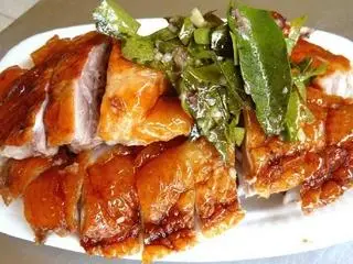 Hình ảnh vịt quay móc mật 1/2 con