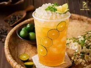 Hình ảnh Trà Quất trân châu giòn cốc lớn