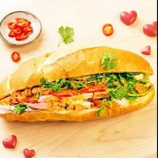 Hình ảnh Bánh mì full topping chay