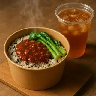 Hình ảnh Combo Cơm rong biển + nước