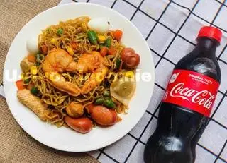 Hình ảnh mì trộn funtoping tặng trà chanh hoặc trà quất