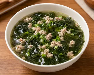 Hình ảnh Canh Rong Biển Thịt Bằm