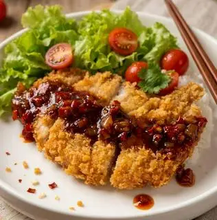Hình ảnh Cơm thịt heo chiên xù 