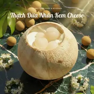 Hình ảnh Thạch dừa Nhãn kem cheese