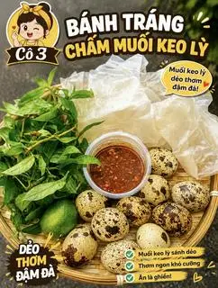 Hình ảnh Bánh tráng chấm muối sốt keo lỳ 
