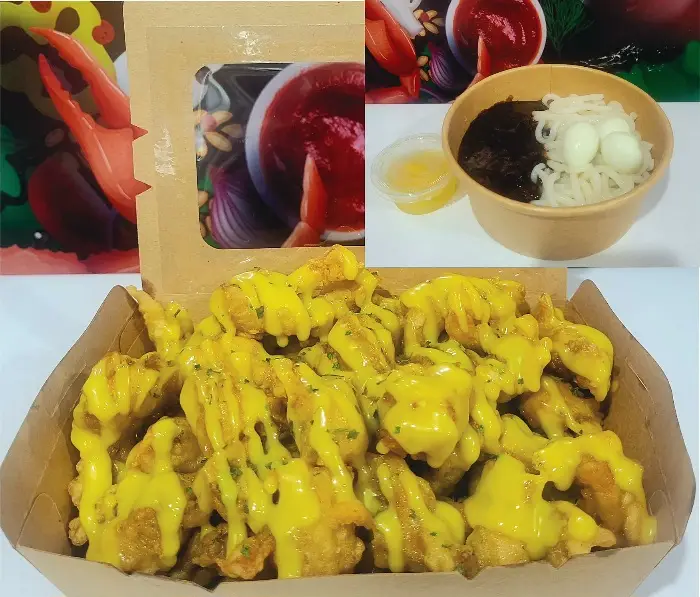 Hình ảnh Combo: Mỳ Tương Đen + Gà Viên Chiên Giòn Sốt Mù Tạt Mật Ong