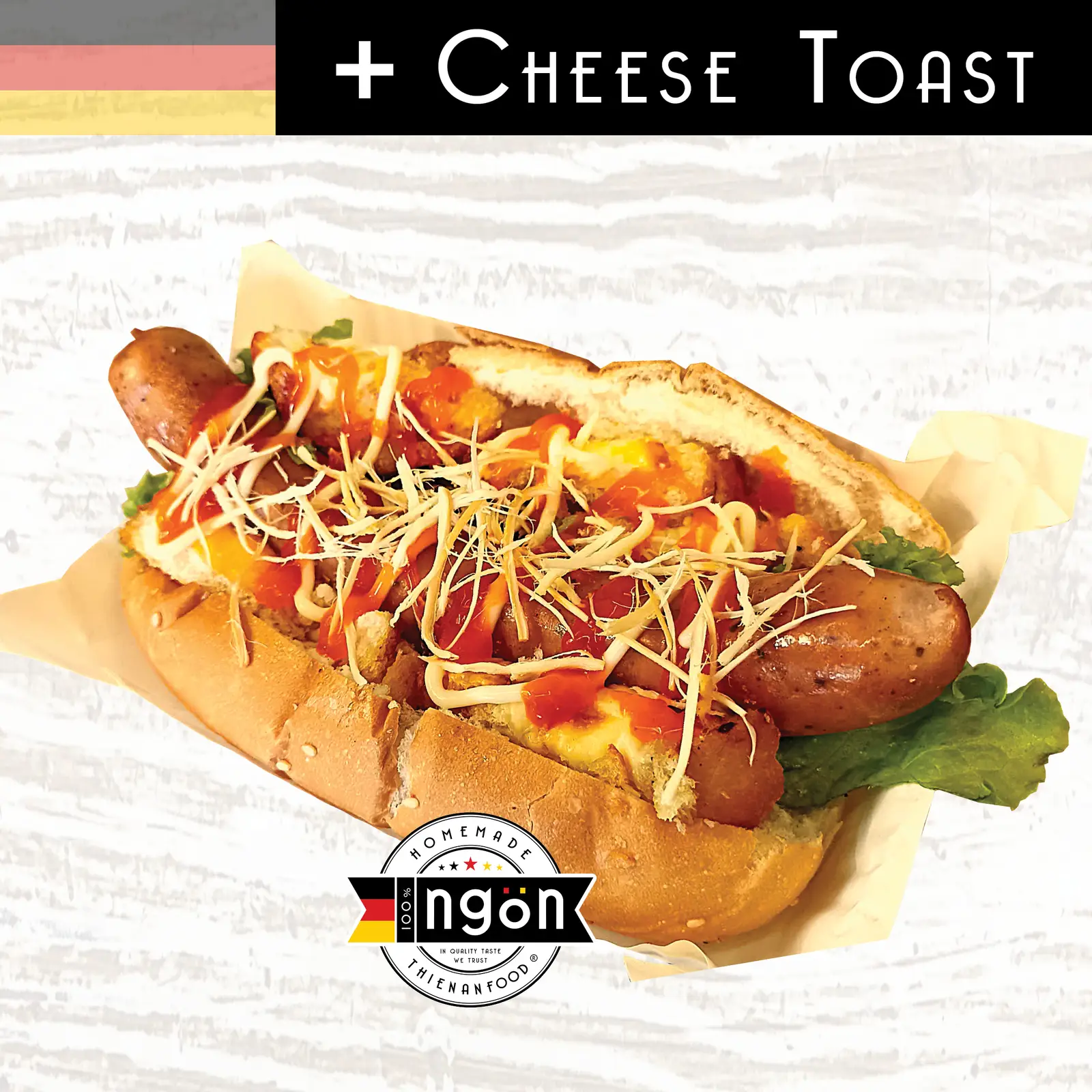 Hình ảnh HOTDOG Siêu Topping PHÔ MAI ĐÚT LÒ 