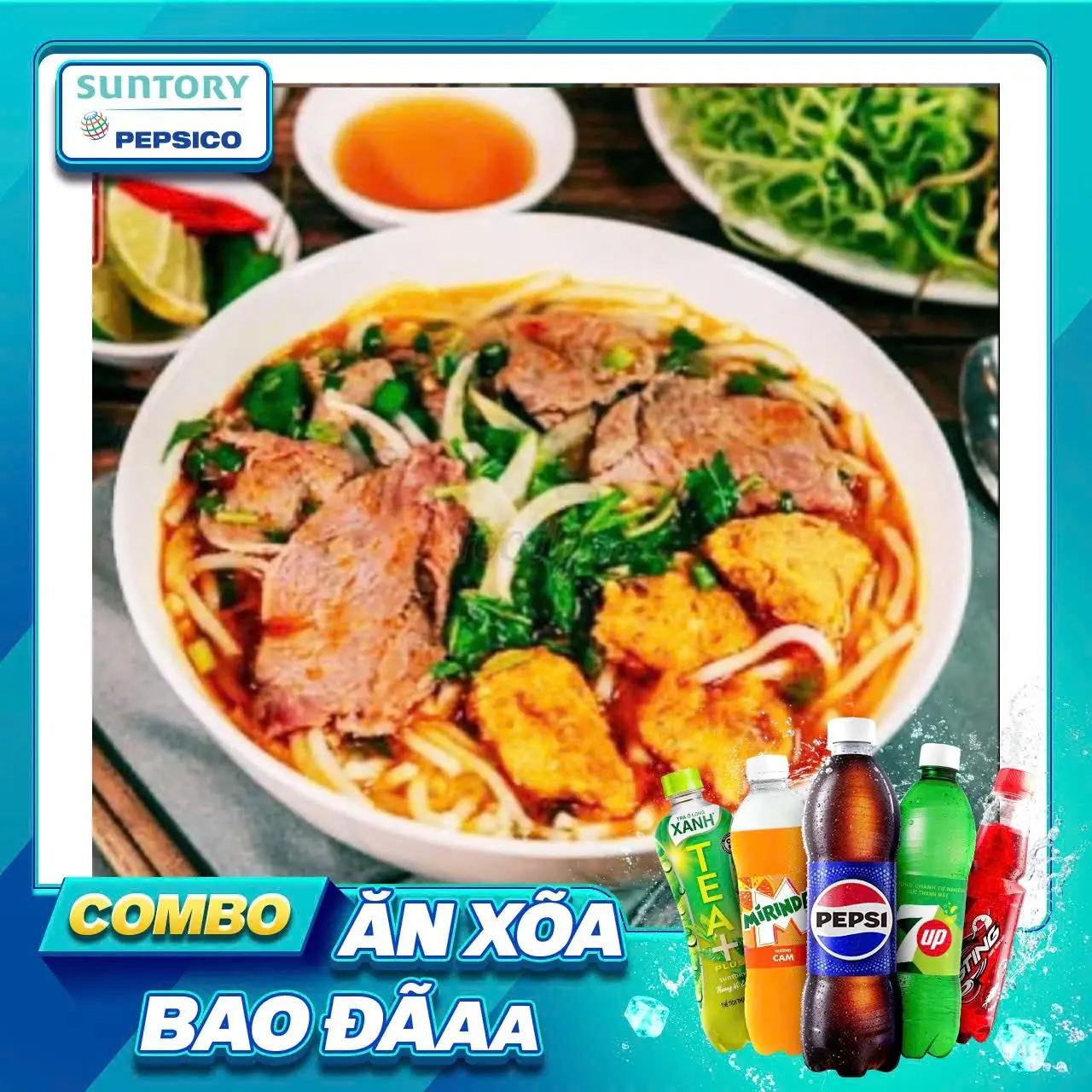 Hình ảnh Bún Bò Nạm Chả + Pepsi 