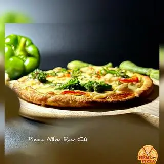 Hình ảnh PIZZA NẤM RAU CỦ - SIZE 26cm - Tặng 1 chai Coca