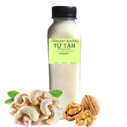 Hình ảnh Trà sữa hạt điều óc chó Mỹ (chai-uống ấm)
