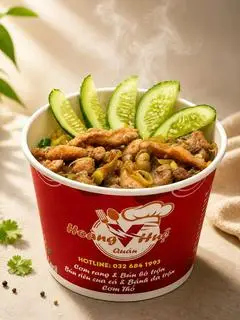 Hình ảnh FSale- Cơm Thố Gà Sốt Cay + Dưa Chuột + Cốc Canh