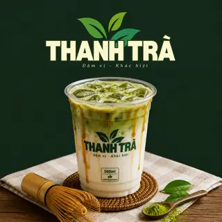 Hình ảnh Matcha latte Hạnh nhân - Caramel