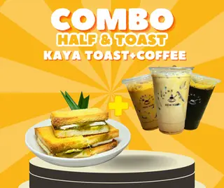 Hình ảnh Half and Toast - Set Bánh Mì Kaya + Trứng/Cà Phê