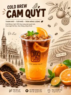 Hình ảnh Cold brew cam quýt