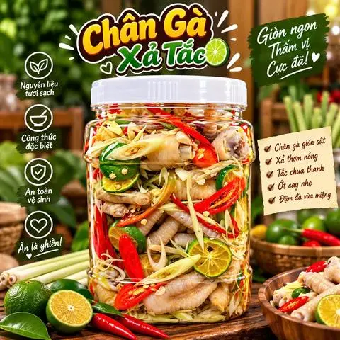 Hình ảnh Chân gà sả tắc hủ nhỏ
