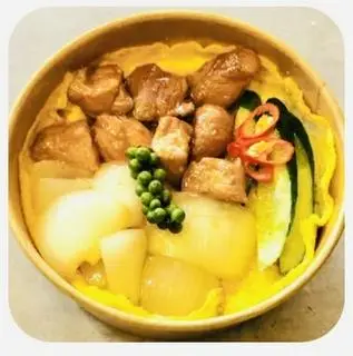 Hình ảnh Combo cơm bò sốt tiêu xanh - canh rong biển