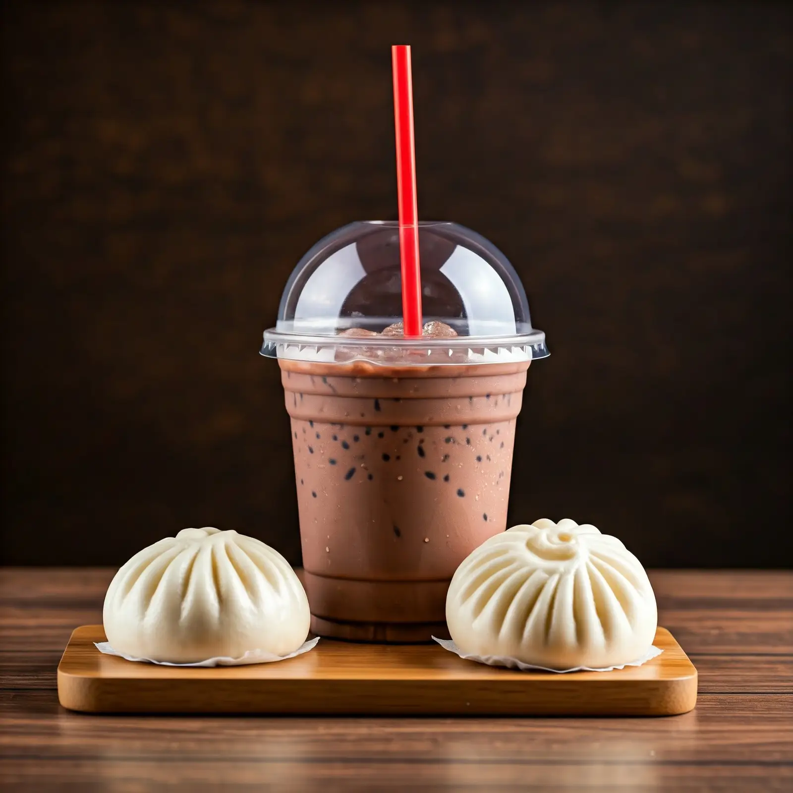 Hình ảnh Combo cacao sữa 500ml + bánh bao thịt 