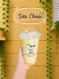 Hình ảnh Sữa Chuối Trân Châu Trắng - L