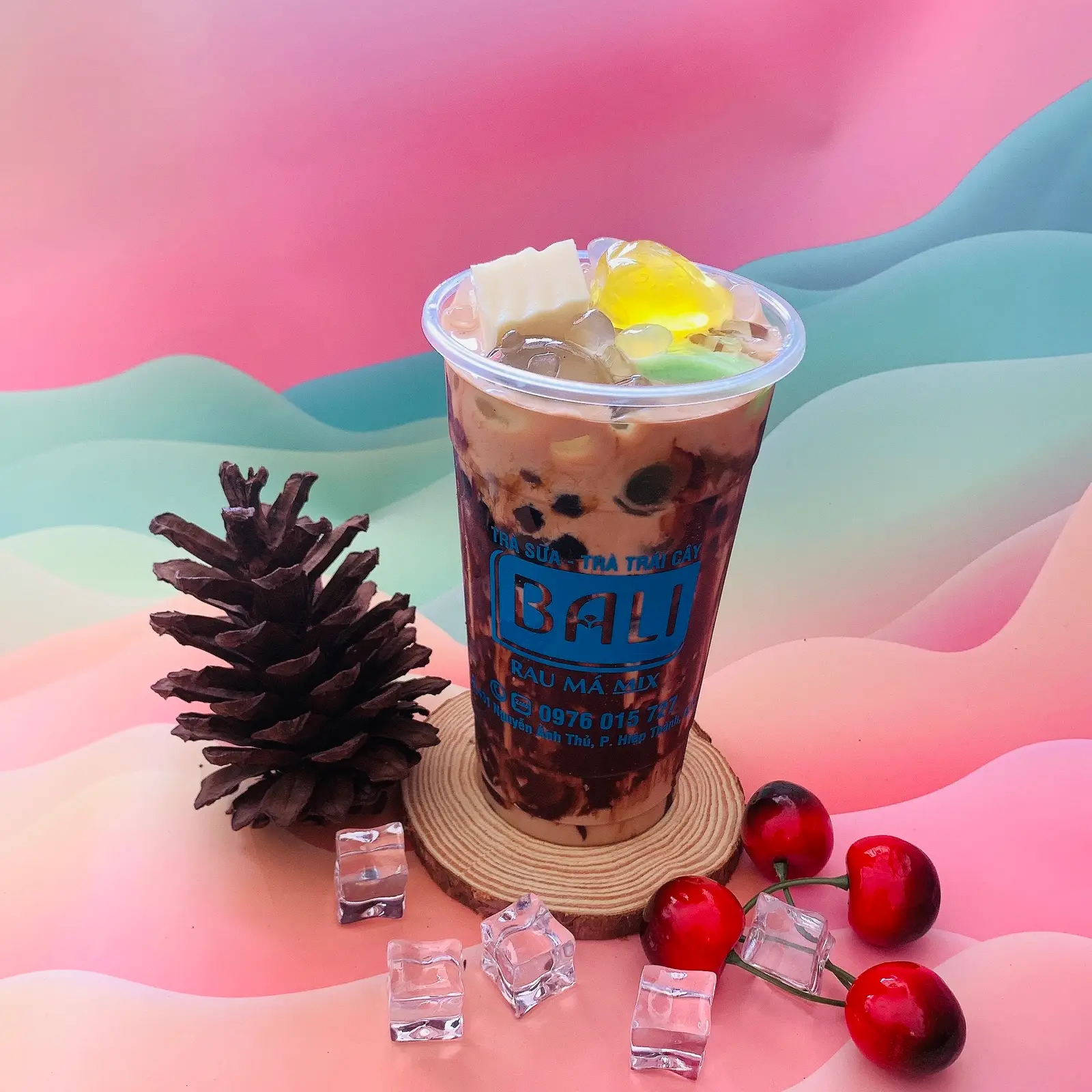 Hình ảnh Trà sữa socola full topping 700ml