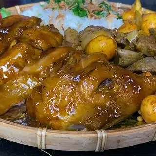 Hình ảnh Xôi đùi gà mắm tỏi