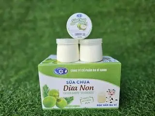 Hình ảnh Sữa chua Ba Vì vị dừa non thơm béo ngậy, 1 hộp 12 hũ 110g