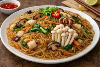 Hình ảnh Miến Xào Nấm Hải Sản 