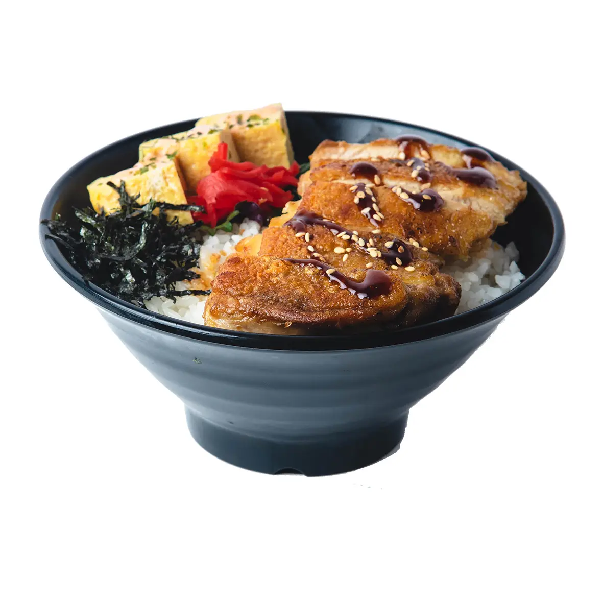 Hình ảnh Cơm gà nướng sốt teriyaki kèm súp miso